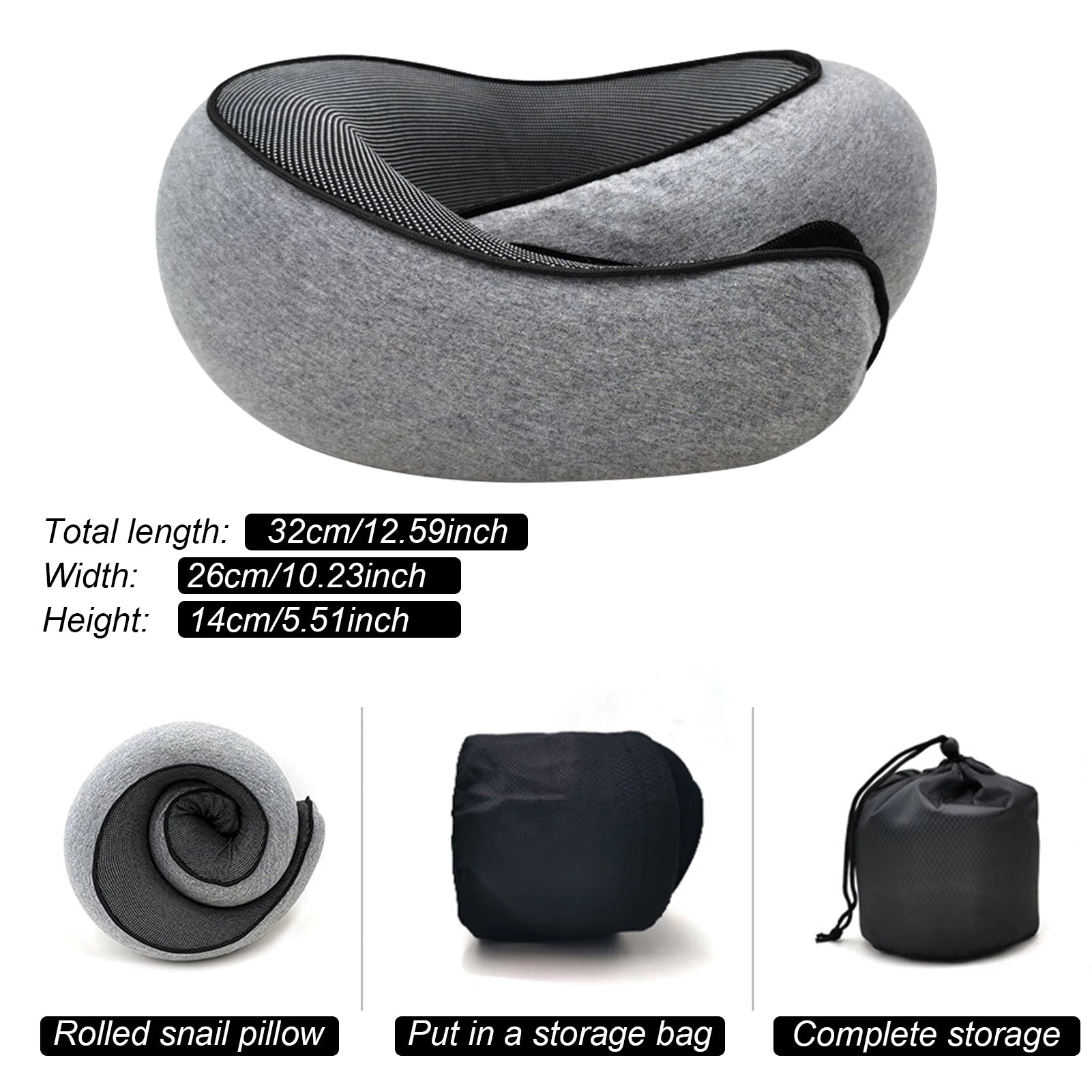 Luxury Memory Foam Travel Neck Pillow - Image 5
