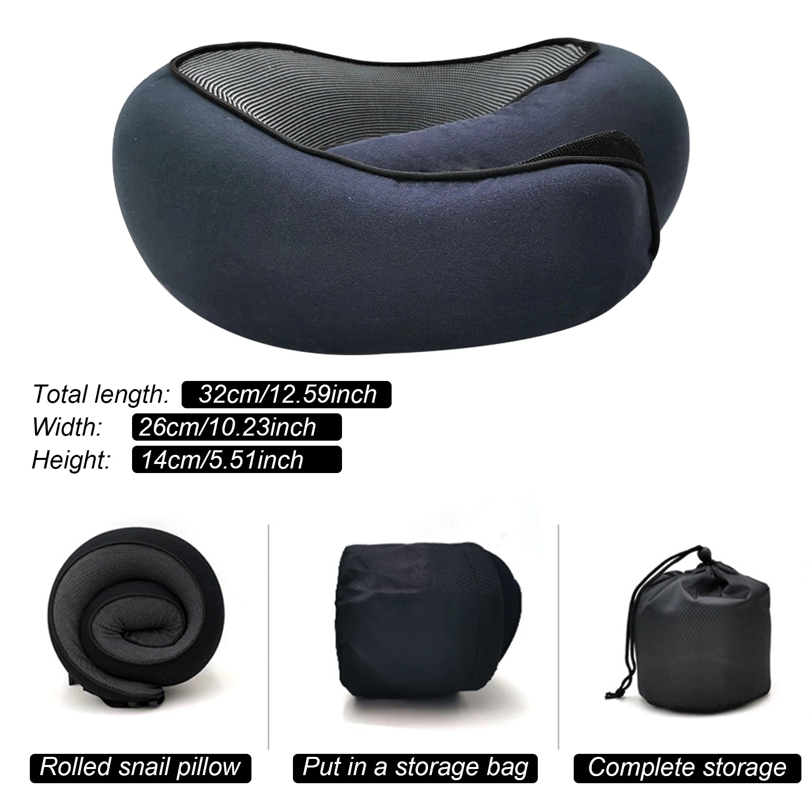 Luxury Memory Foam Travel Neck Pillow - Image 3